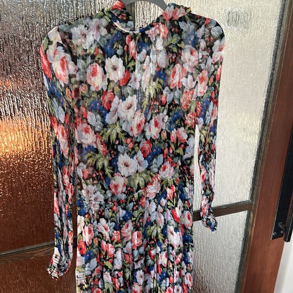 Anthropologie The Marais Printed Chiffon Maxi Dress size Large. - Picture 8 of 10